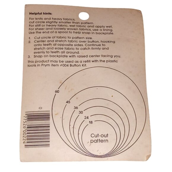 🎯 10 for $10 / Vintage Cover Your Own Buttons, PRYM, NOS - Picture 4 of 4